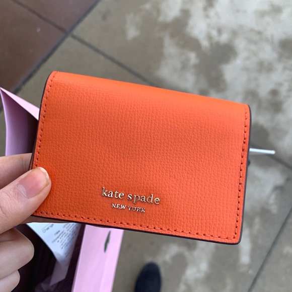 orange kate spade wallet